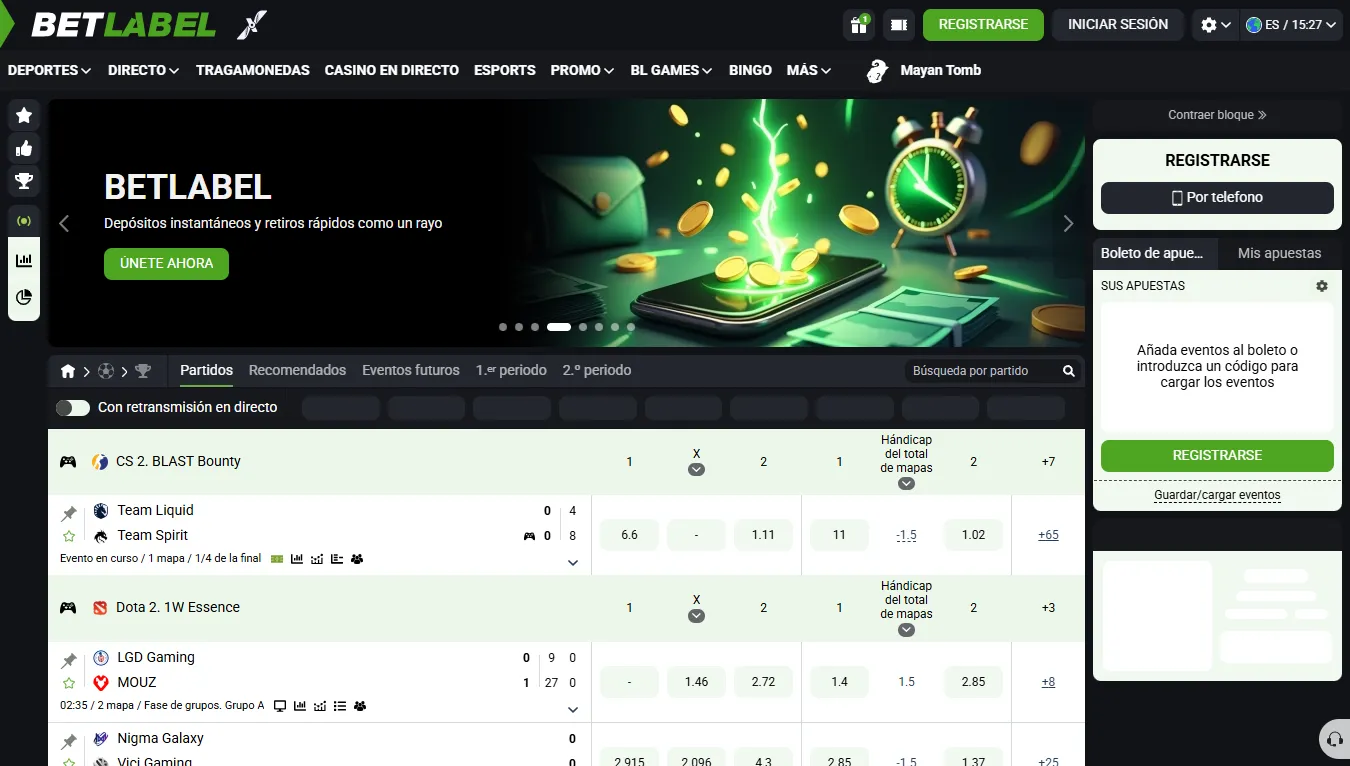 Betlabel — casino sin licencia con retiros en 24 horas
