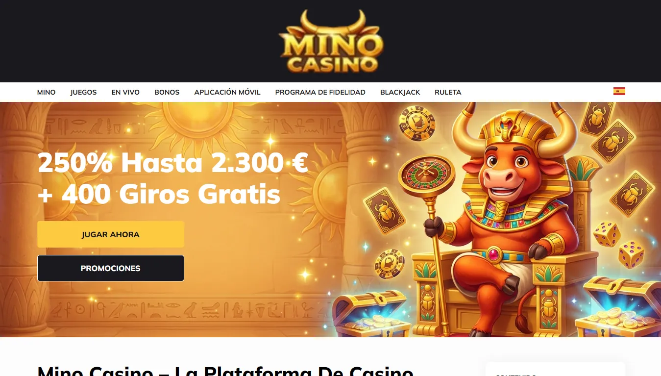Mino Casino para casino y apuestas en una cuenta