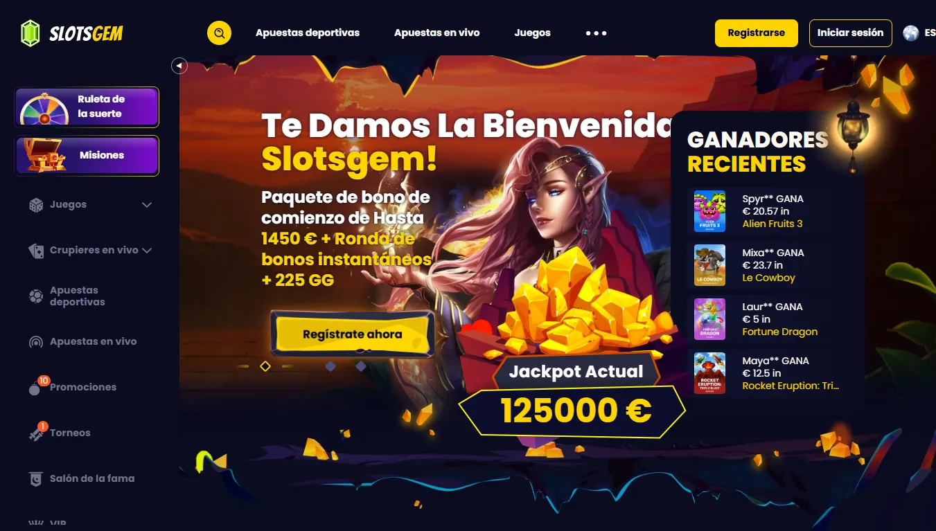 Slotsgem y el registro sin verificación previa