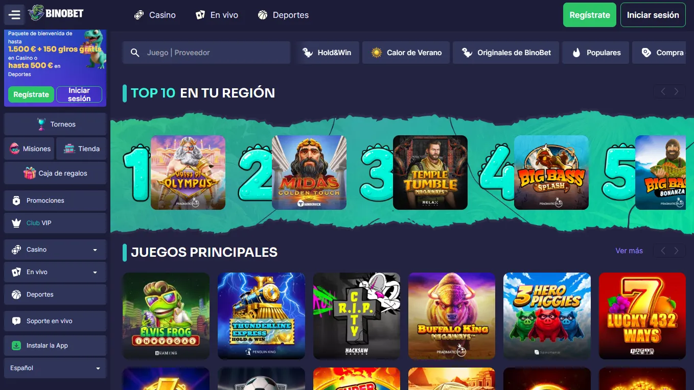 Binobet entre los casinos sin licencia online